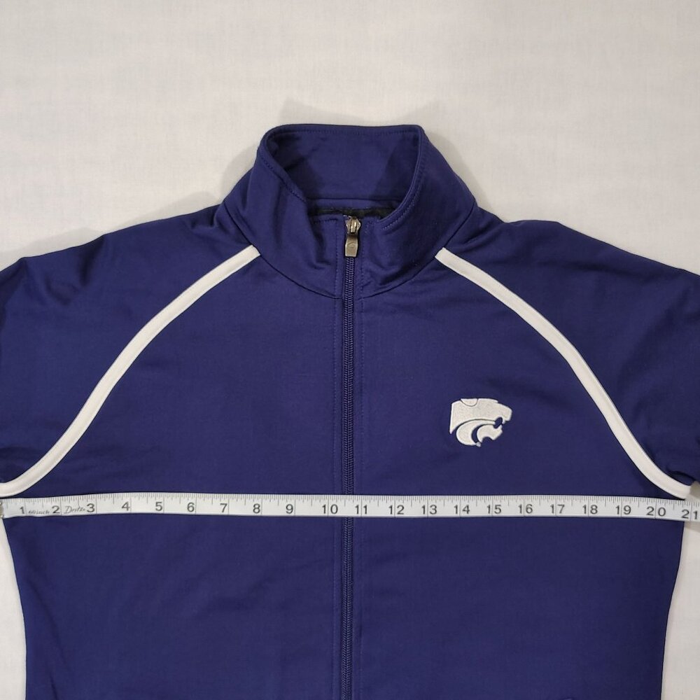 Kansas State Wildcats Track Jacket Womens M Every Man A Wildcat Zip Front Purple - Picture 12 of 16